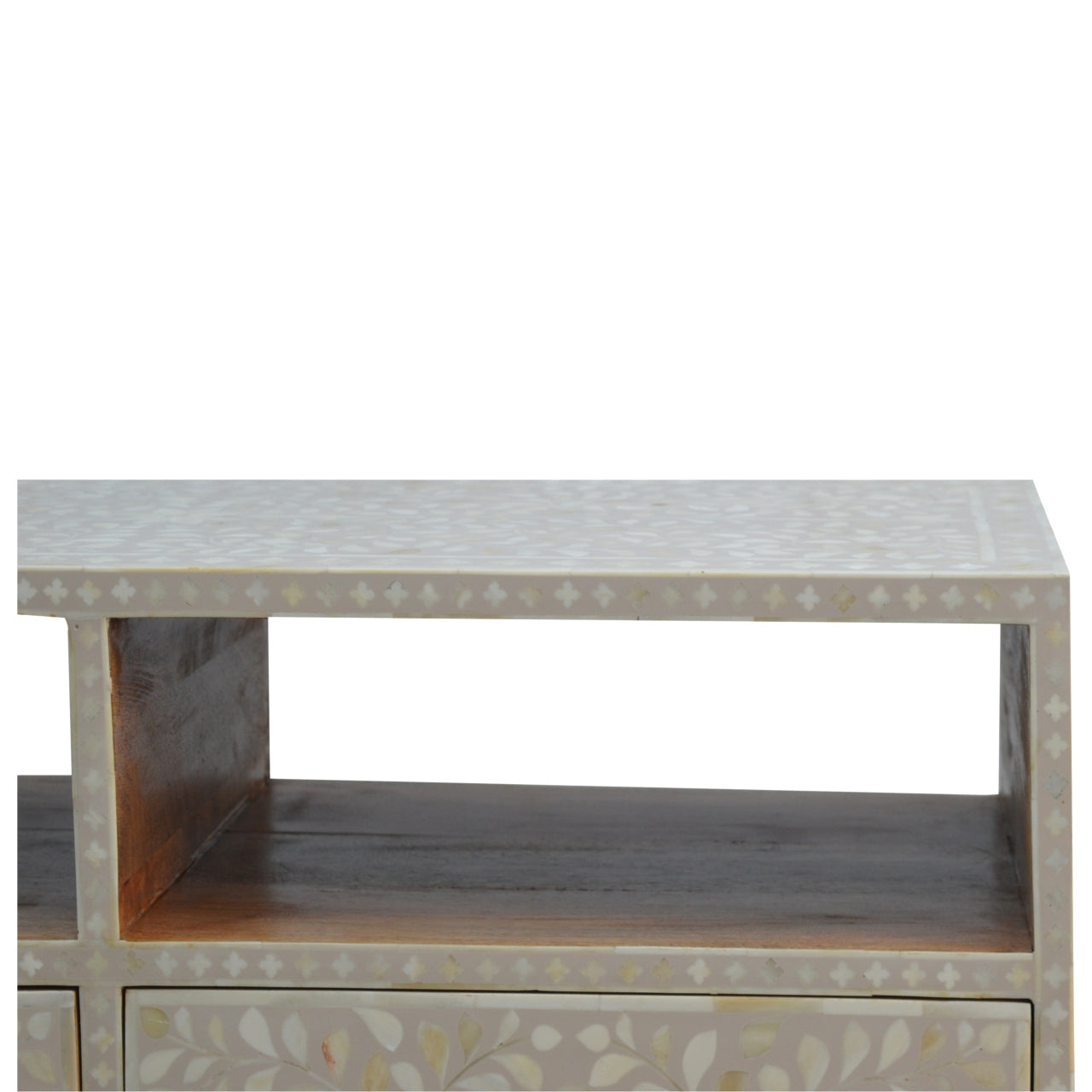 Floral Bone Inlay Media Unit