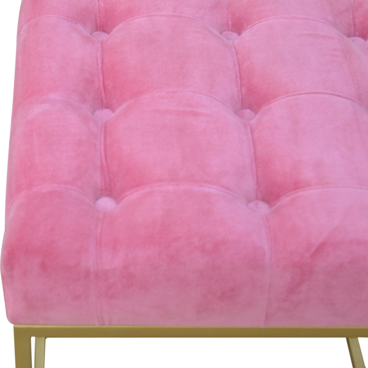 pink-velvet-gold-base-footstool-1at Willow and Wine!