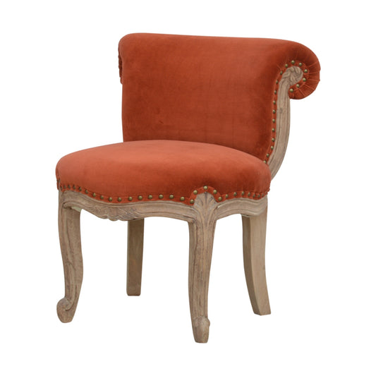 brick-red-velvet-studded-chairat Willow and Wine!