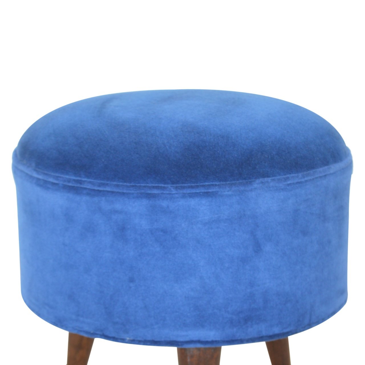 royal-blue-velvet-nordic-footstool-1at Willow and Wine!