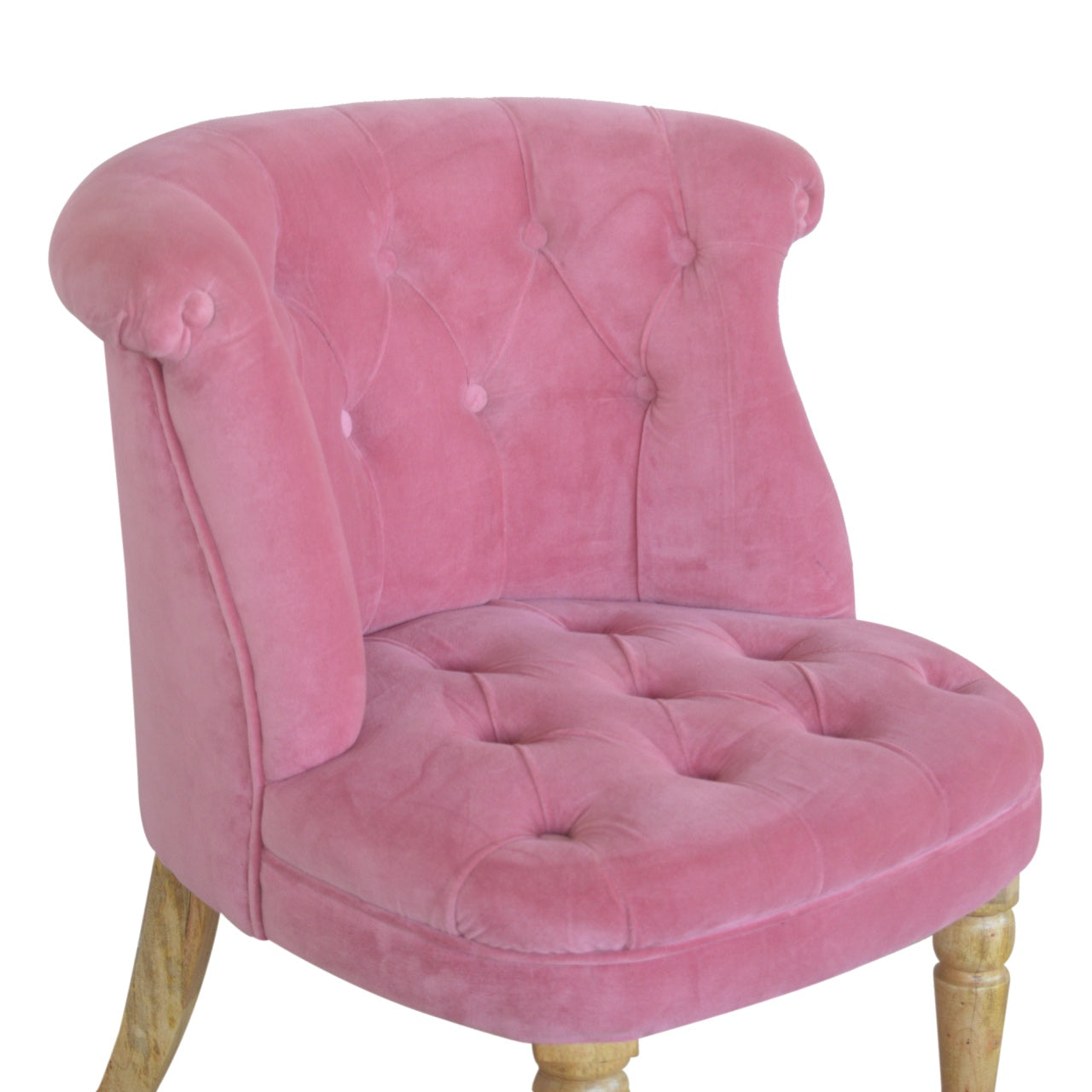 Pink Velvet Accent Chair