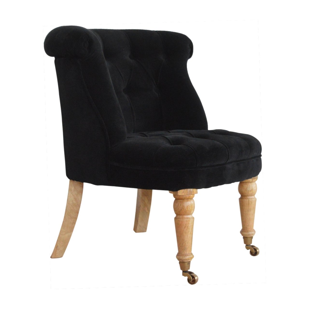 Black Velvet Accent Chair