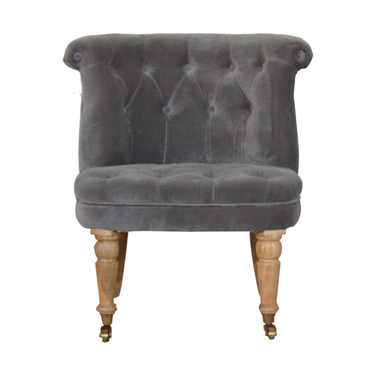 grey-velvet-accent-chairat Willow and Wine!