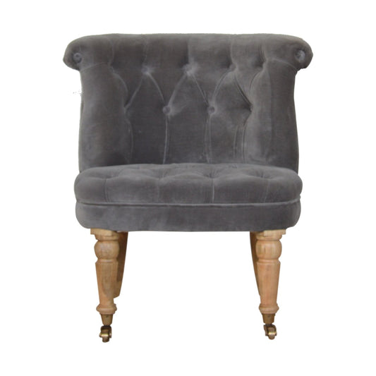 grey-velvet-accent-chairat Willow and Wine!