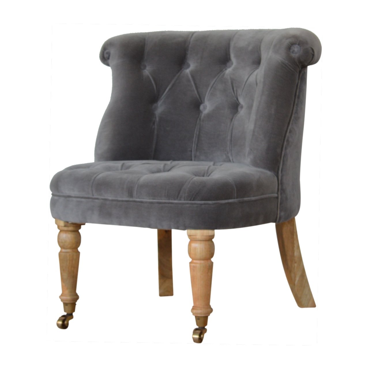 grey-velvet-accent-chairat Willow and Wine!