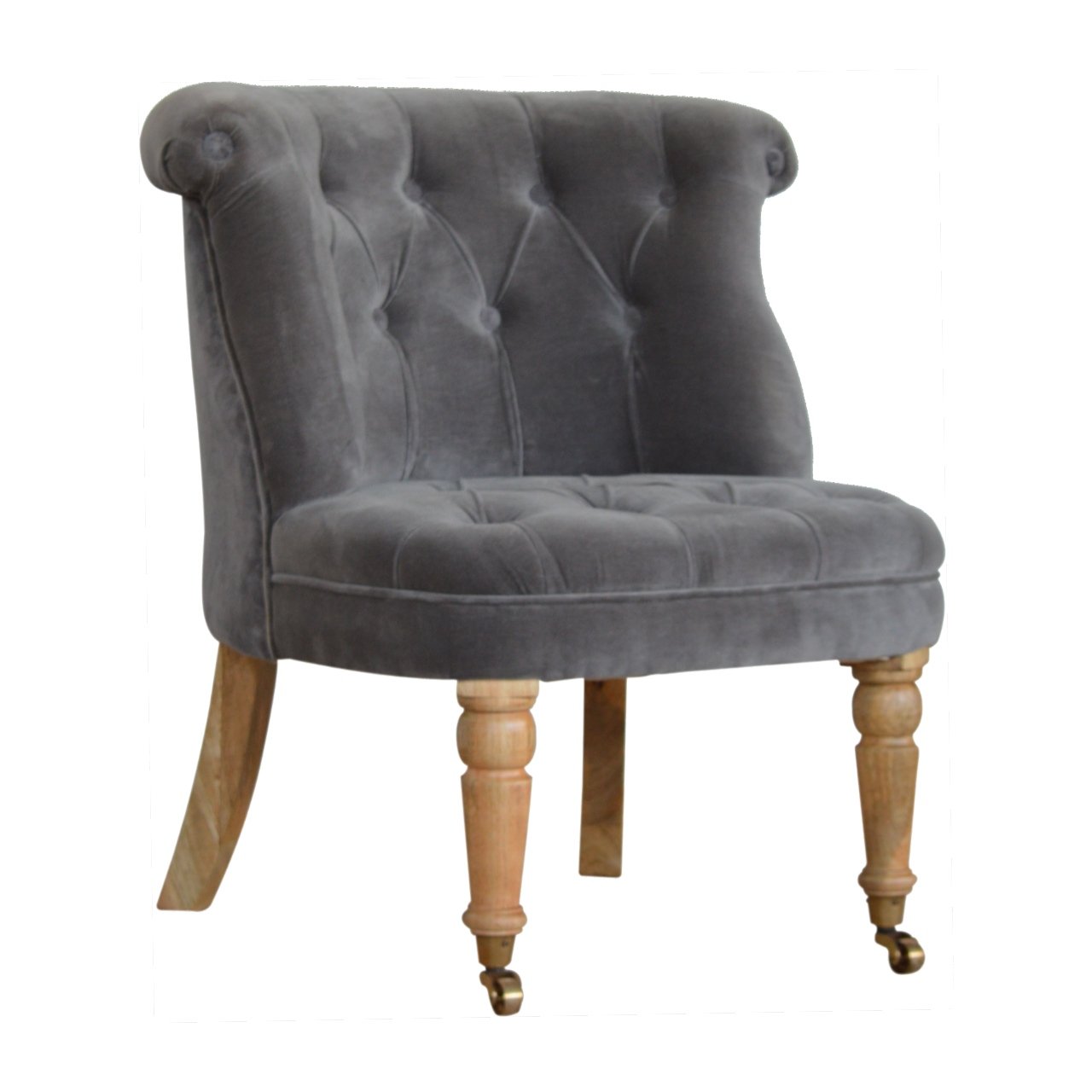 grey-velvet-accent-chairat Willow and Wine!