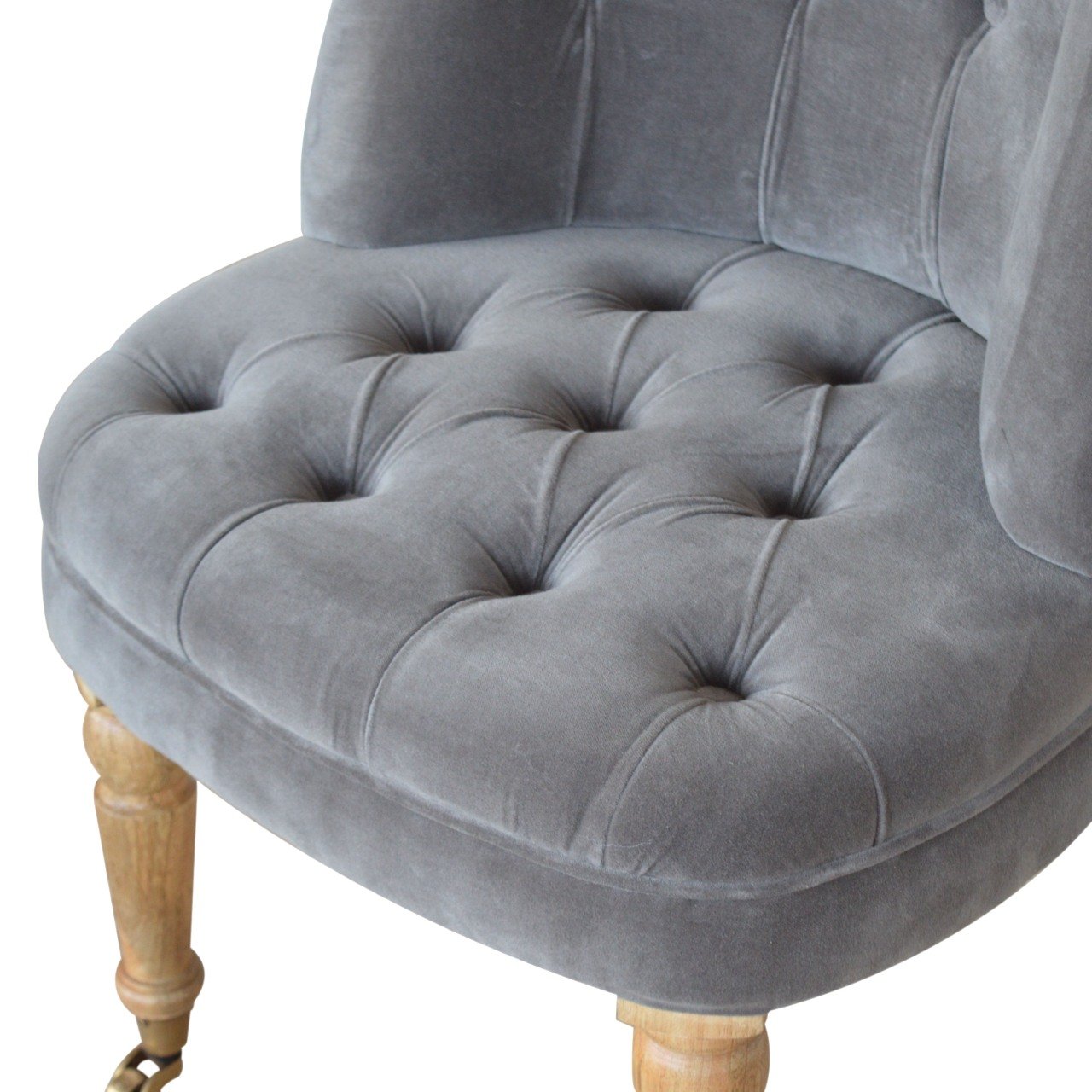 grey-velvet-accent-chairat Willow and Wine!