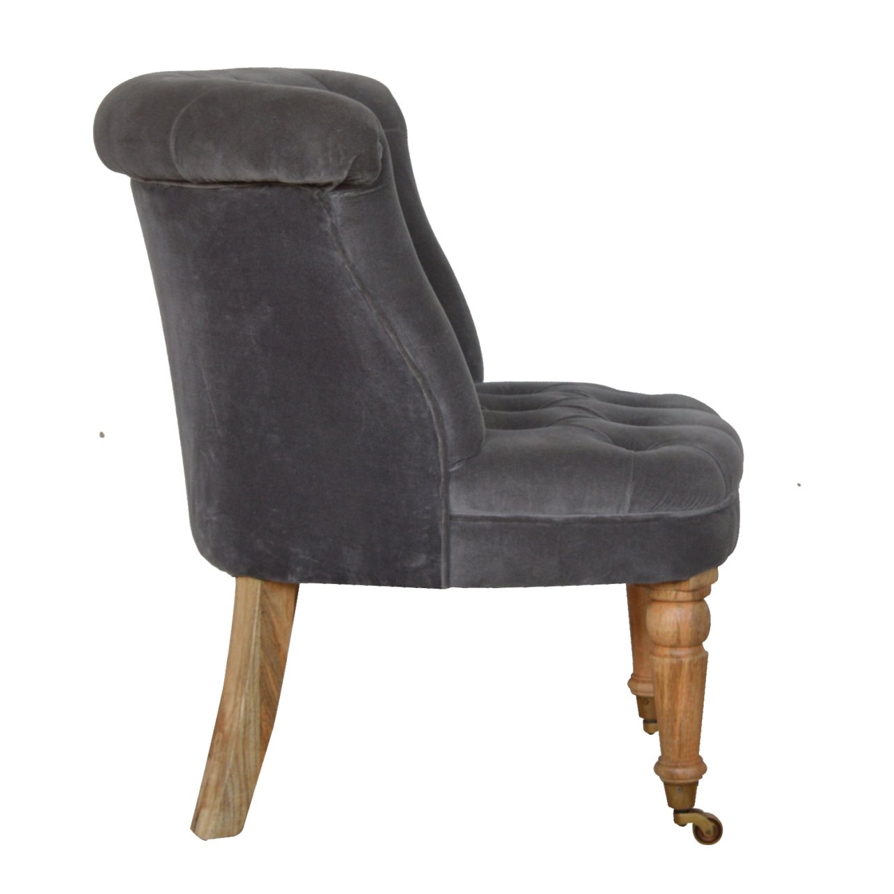 grey-velvet-accent-chairat Willow and Wine!