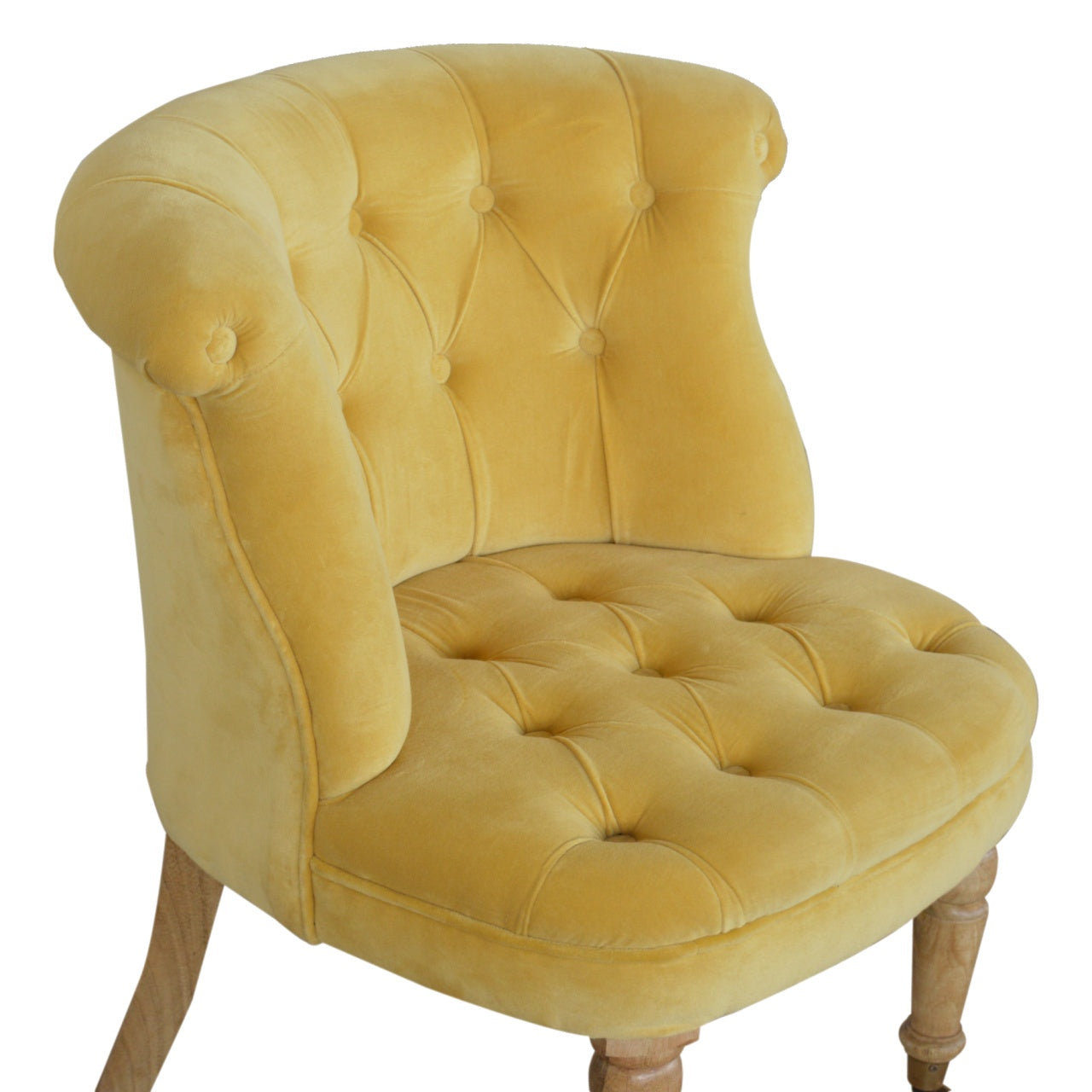 mustard-velvet-accent-chairat Willow and Wine!