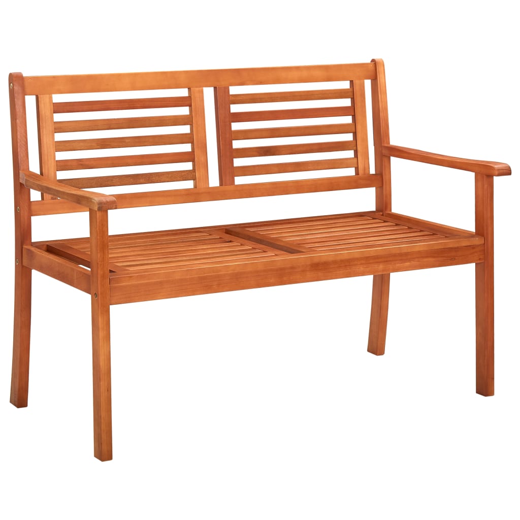 vidaXL 2-Seater Garden Bench 120 cm Solid Eucalyptus Wood at Willow and Wine