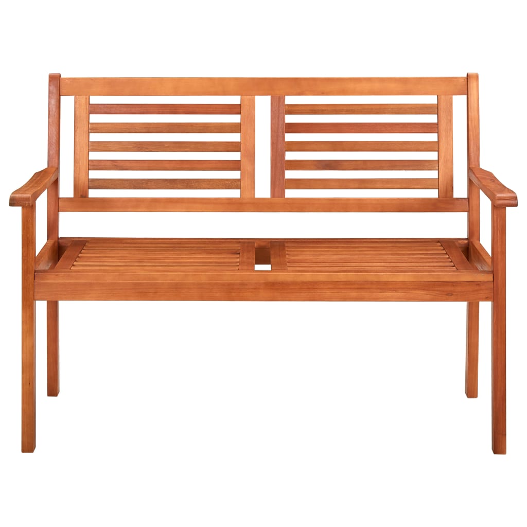 vidaXL 2-Seater Garden Bench 120 cm Solid Eucalyptus Wood at Willow and Wine