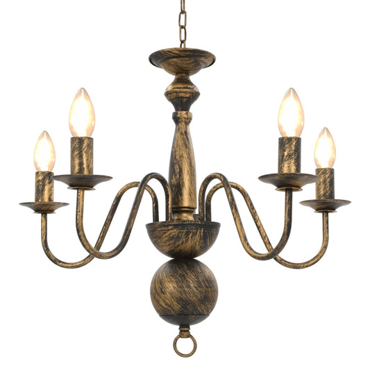 vidaXL Chandelier Antique Black 5 x E14 Bulbs at Willow and Wine