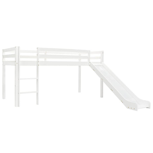 vidaXL Children's Loft Bed Frame with Slide & Ladder Pinewood 97x208 cm at Willow and Wine