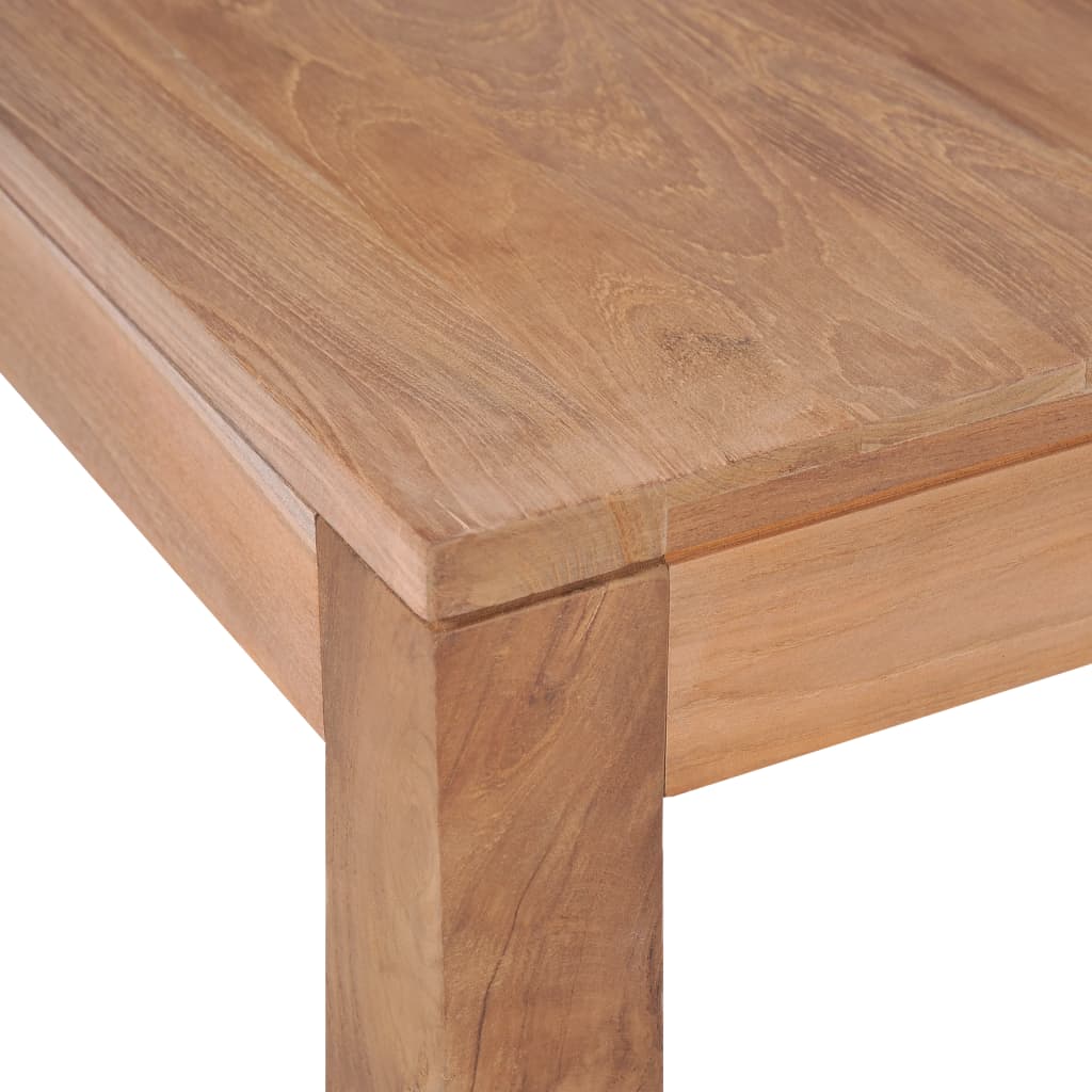 vidaXL Coffee Table Solid Teak Wood with Natural Finish 60x60x40 cm at Willow and Wine