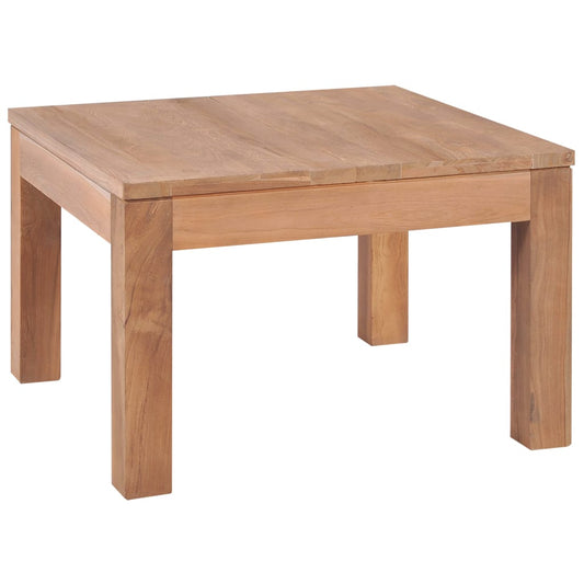 vidaXL Coffee Table Solid Teak Wood with Natural Finish 60x60x40 cm at Willow and Wine