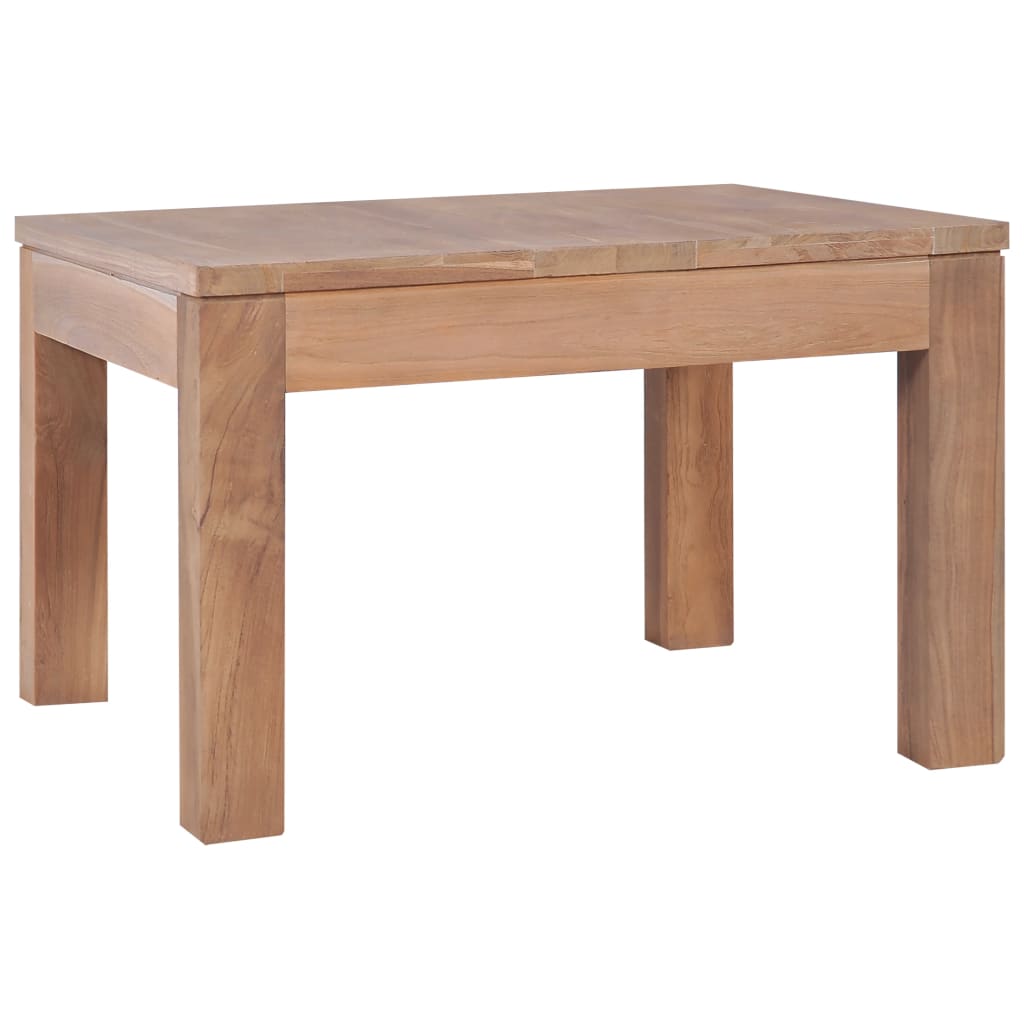 vidaXL Coffee Table Solid Teak Wood with Natural Finish 60x60x40 cm at Willow and Wine