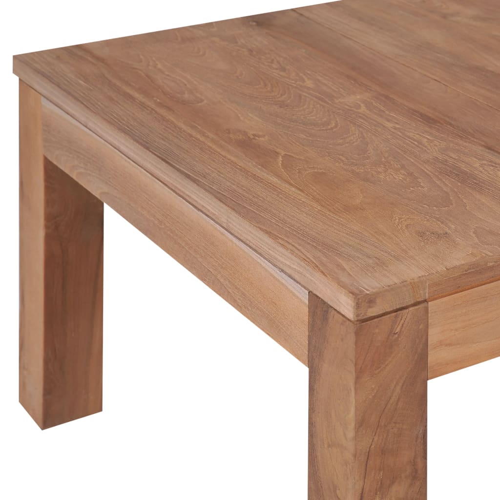 vidaXL Coffee Table Solid Teak Wood with Natural Finish 60x60x40 cm at Willow and Wine