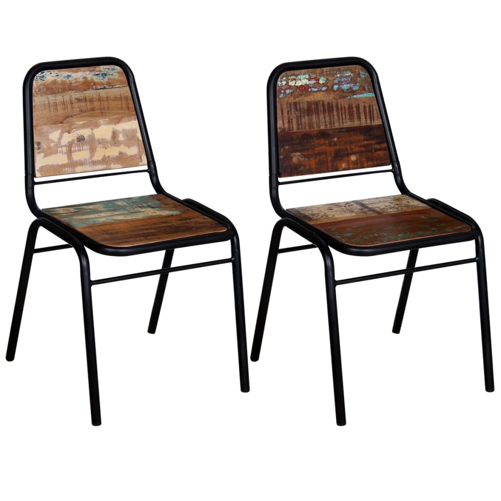 vidaXL Dining Chairs 6 pcs Solid Reclaimed Wood at Willow and Wine