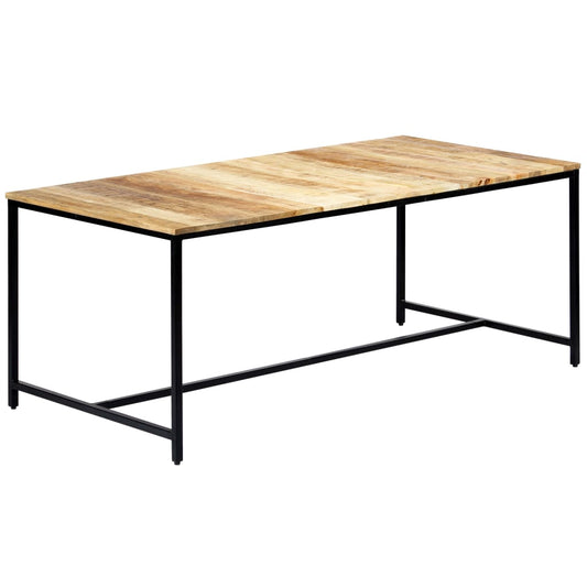 vidaXL Dining Table 180x90x75 cm Solid Rough Mango Wood at Willow and Wine