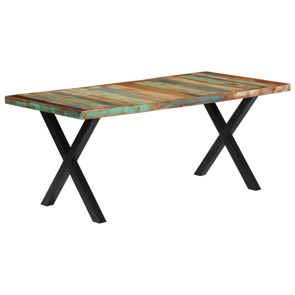 vidaXL Dining Table 180x90x76 cm Solid Reclaimed Wood at Willow and Wine