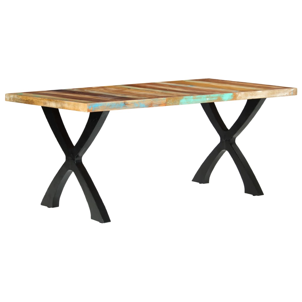 vidaXL Dining Table 180x90x76 cm Solid Reclaimed Wood at Willow and Wine