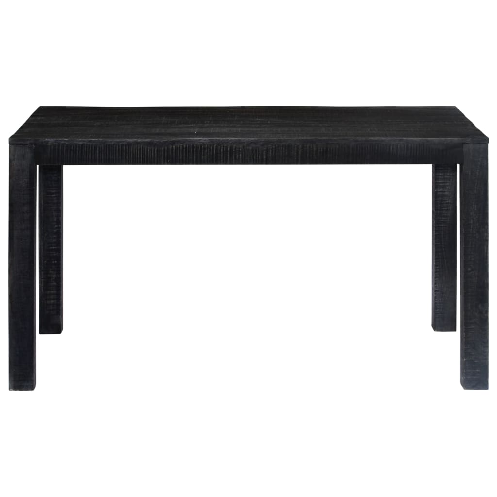 vidaXL Dining Table Black 118x60x76 cm Solid Mango Wood at Willow and Wine