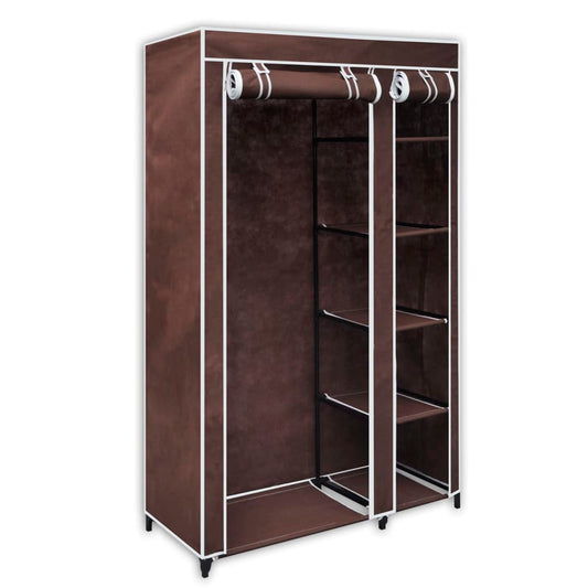 vidaXL Fabric Wardrobe Brown at Willow and Wine