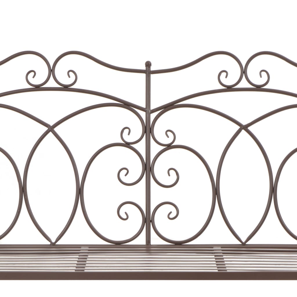 vidaXL Garden Bench 104 cm Iron Antique Brown at Willow and Wine