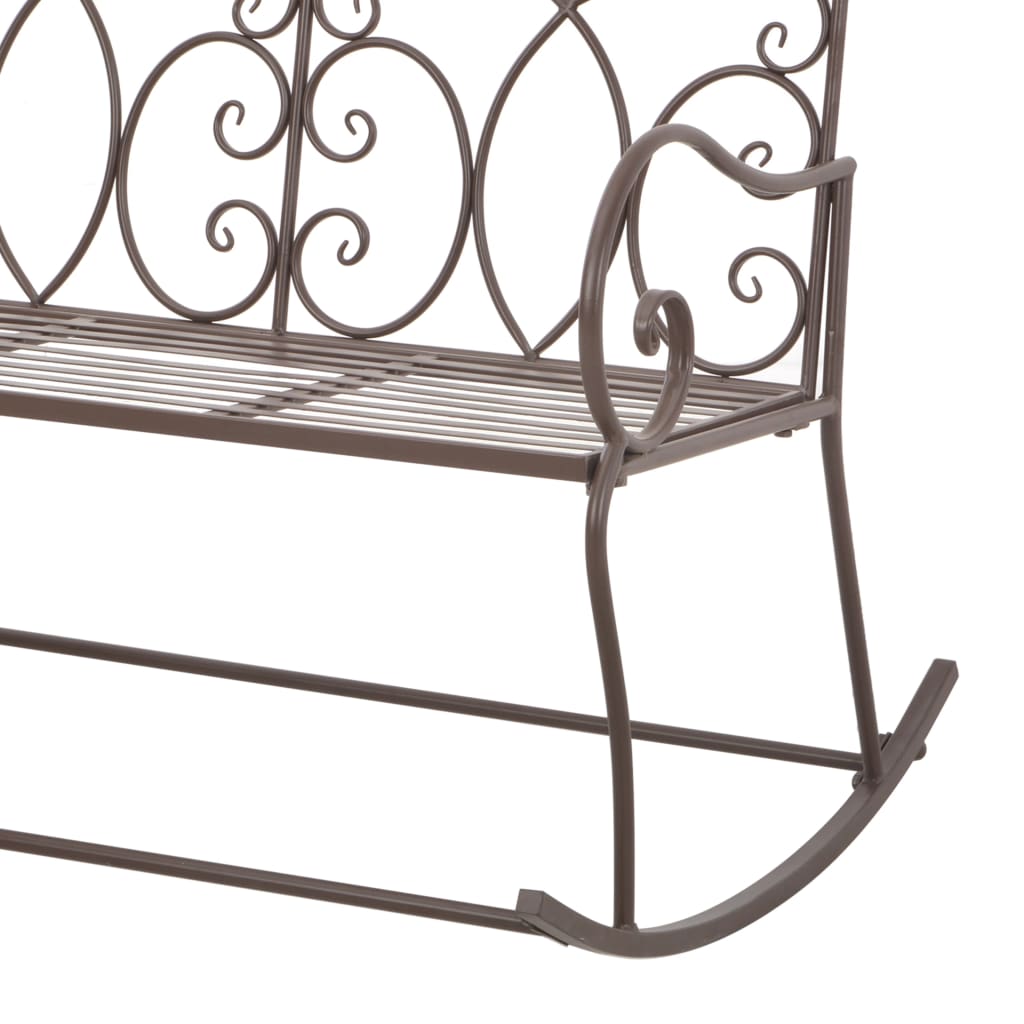 vidaXL Garden Bench 104 cm Iron Antique Brown at Willow and Wine