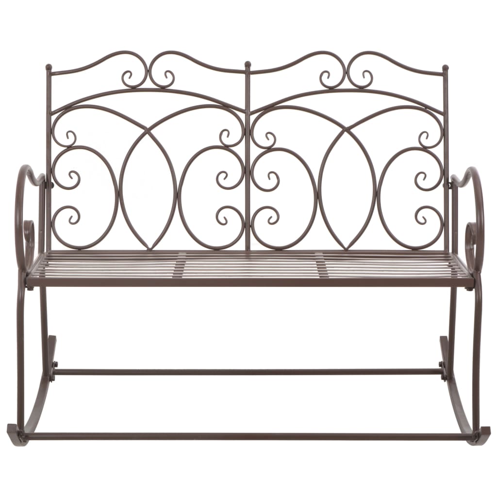 vidaXL Garden Bench 104 cm Iron Antique Brown at Willow and Wine