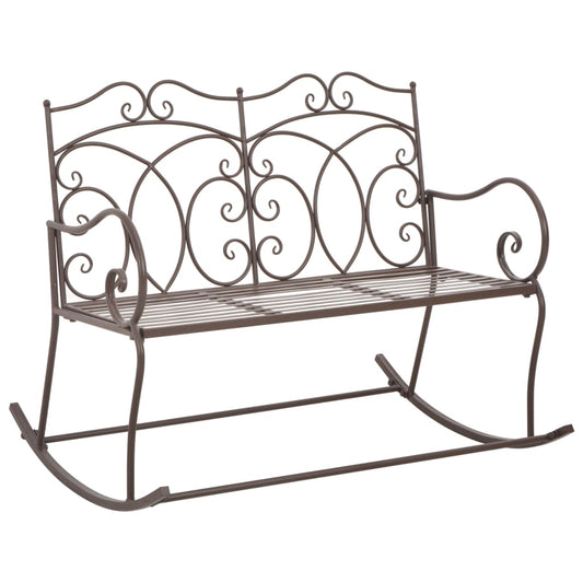 vidaXL Garden Bench 104 cm Iron Antique Brown at Willow and Wine