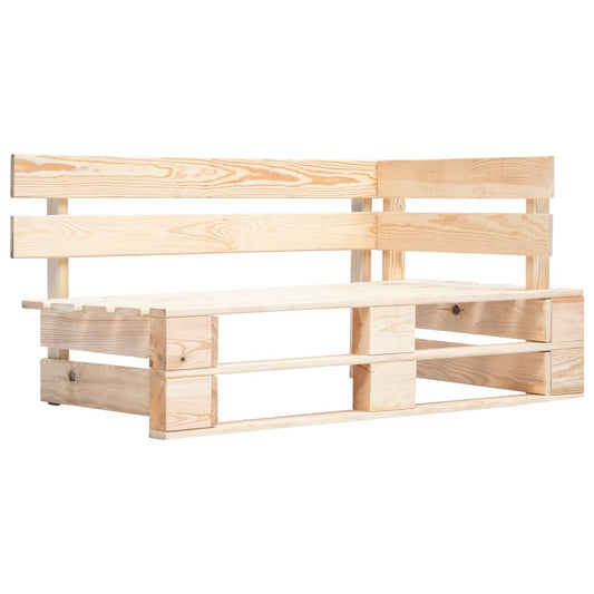 vidaXL Garden Pallet Corner Bench Wood at Willow and Wine