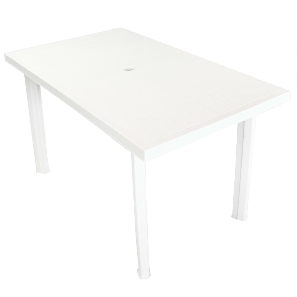 vidaXL Garden Table White 101x68x72 cm Plastic at Willow and Wine