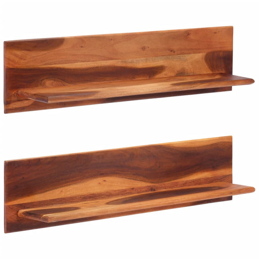 vidaXL Wall Shelves 2 pcs 112x20x26 cm Solid Wood Acacia at Willow and Wine