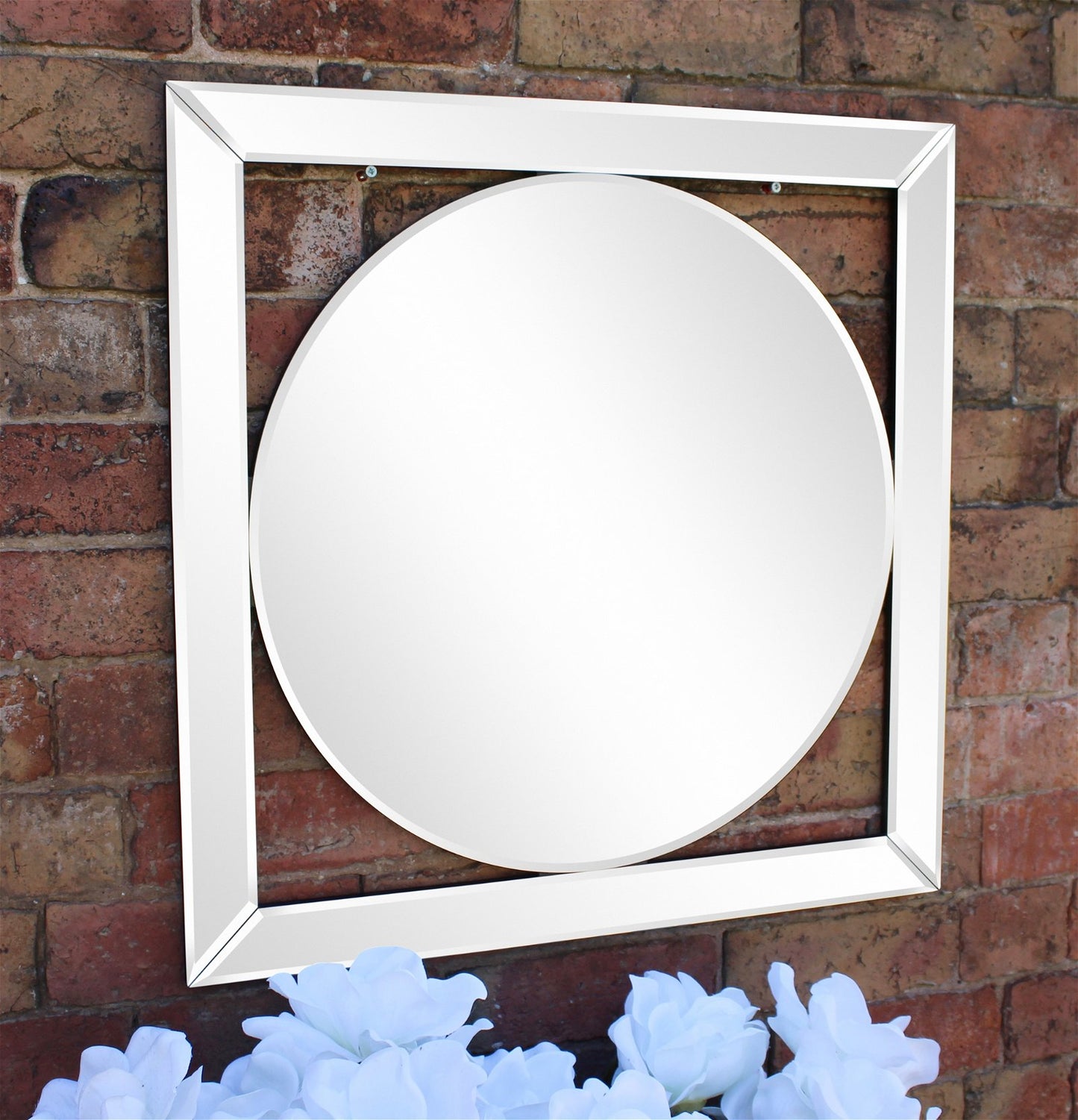 Bevelled Edge Deco Style Mirror 60cm Willow and Wine