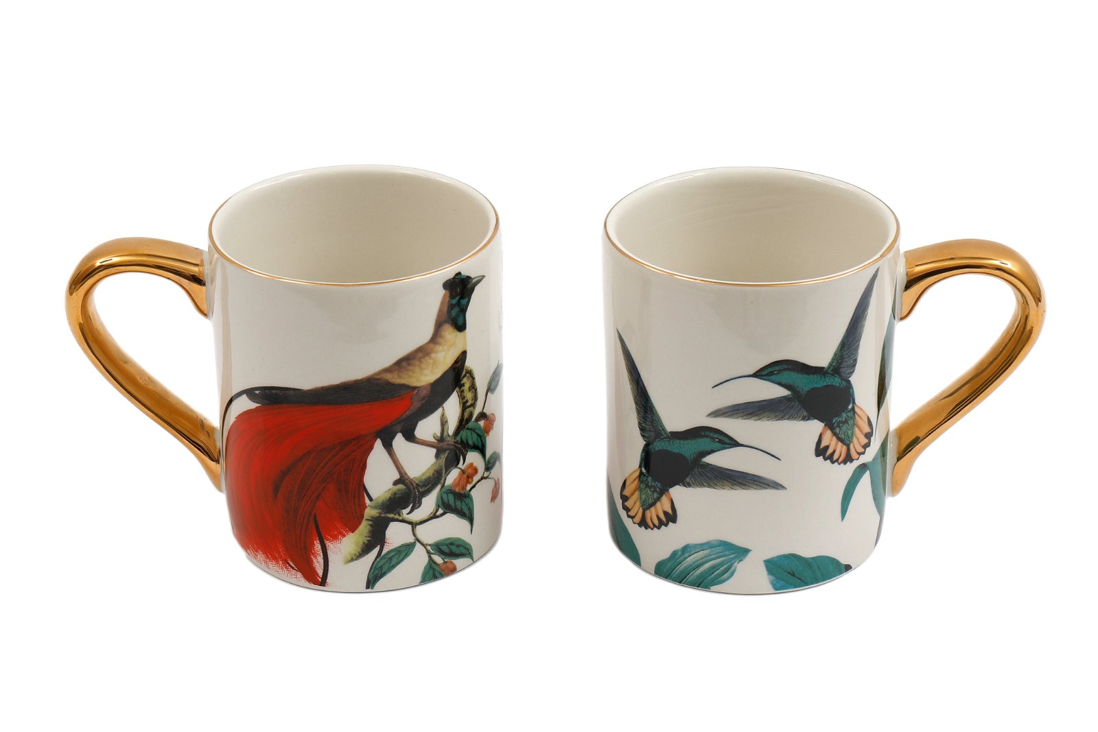 Birds of Paradise Mugs Willow and Wine