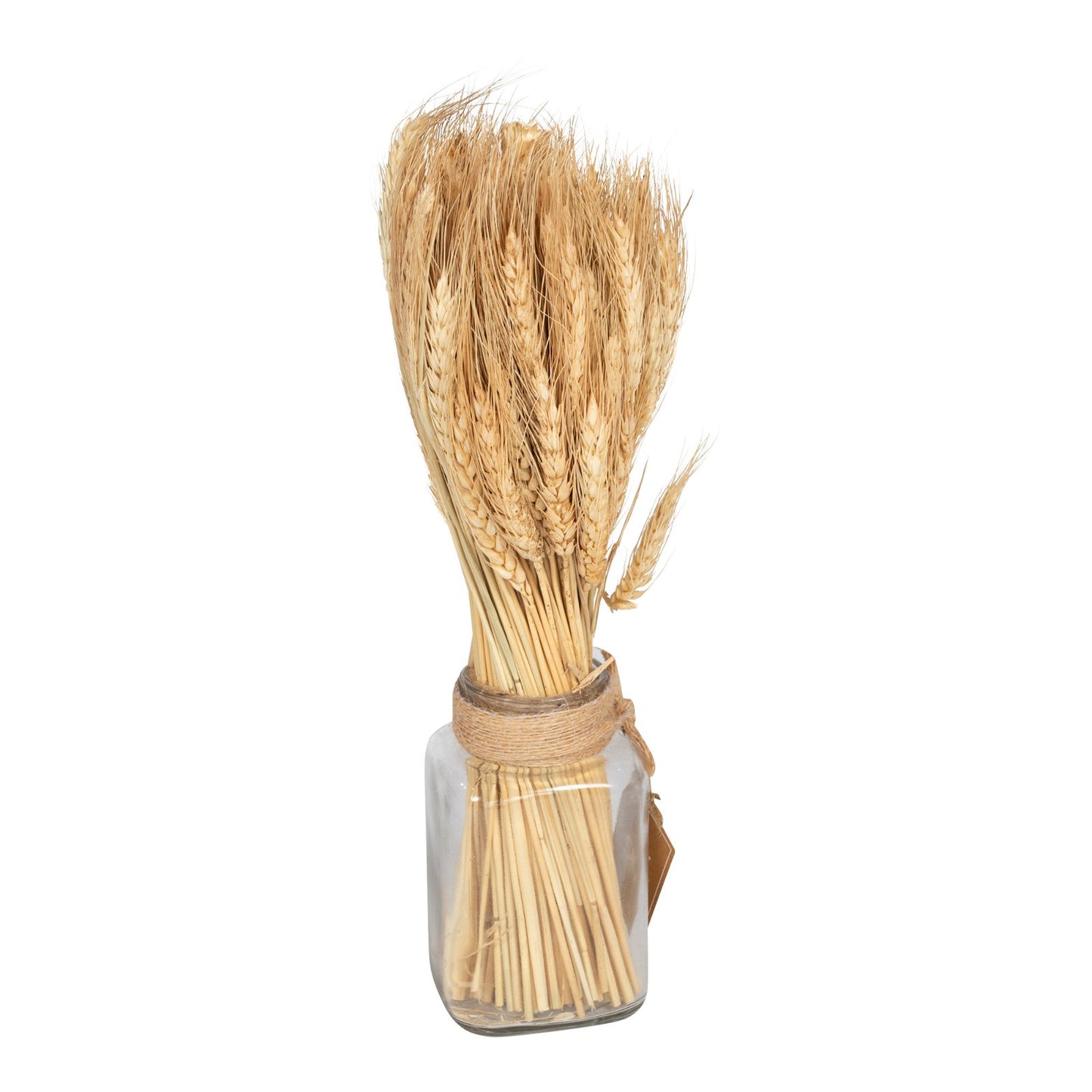 Dried Barley Bouquet in Glass Jar 40cm Willow and Wine
