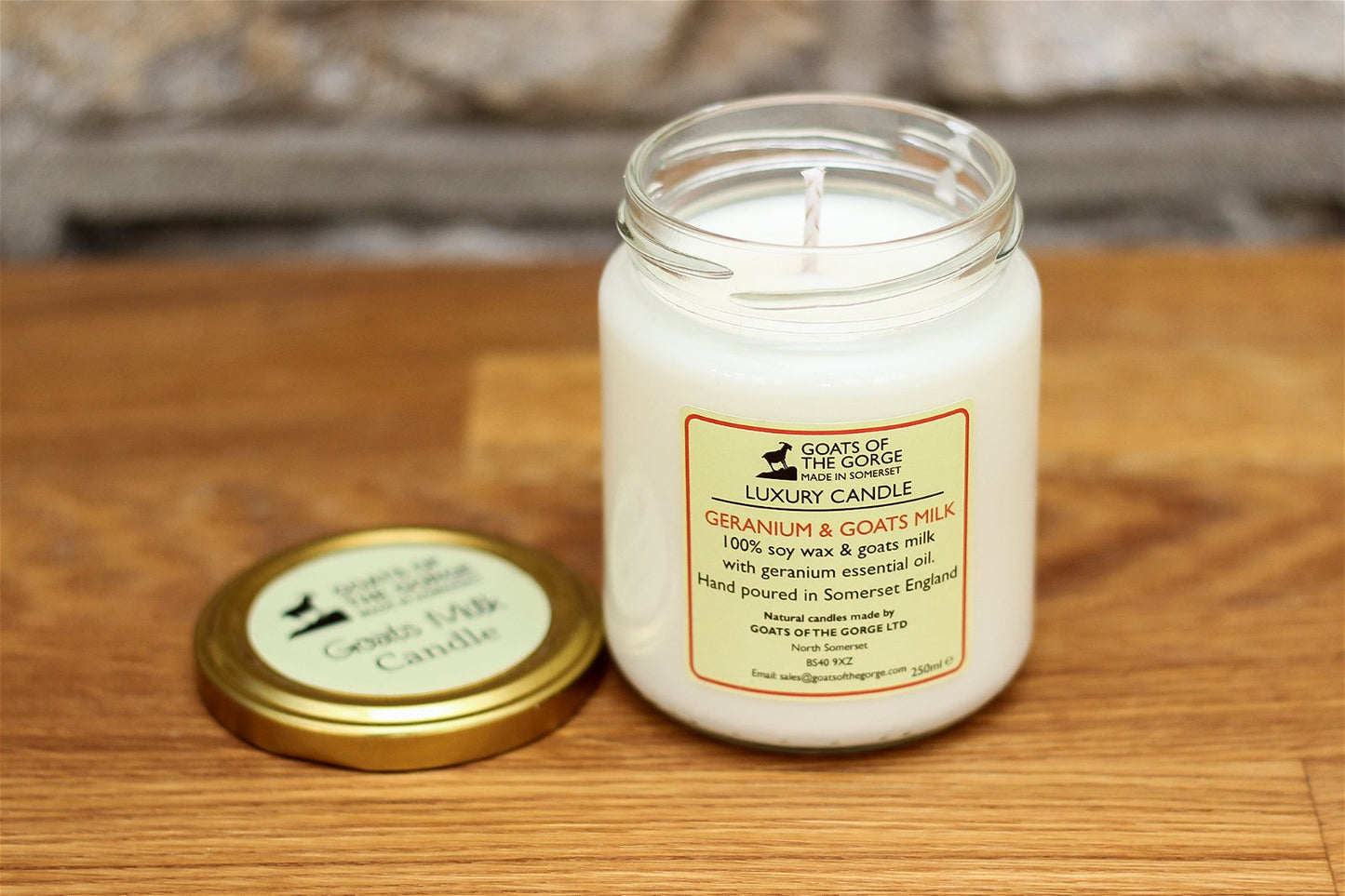 Goats Milk Geranium Candle Willow and Wine