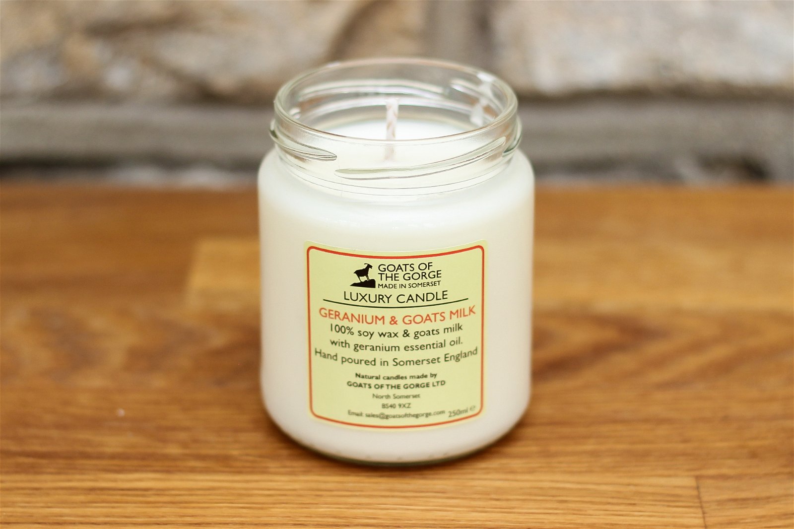 Goats Milk Geranium Candle Willow and Wine