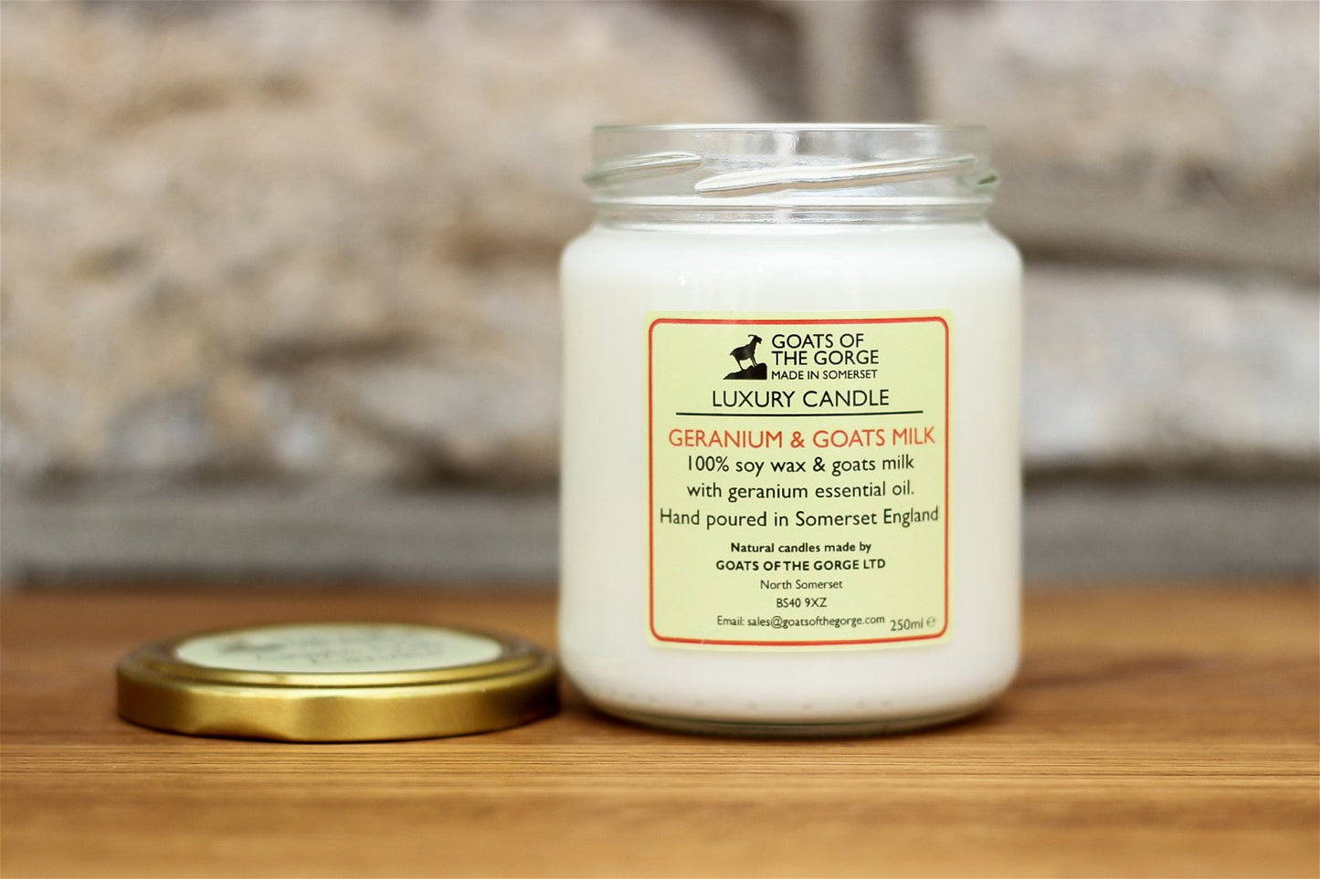 Goats Milk Geranium Candle Willow and Wine