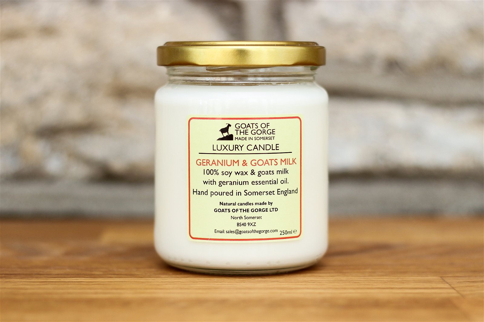 Goats Milk Geranium Candle Willow and Wine