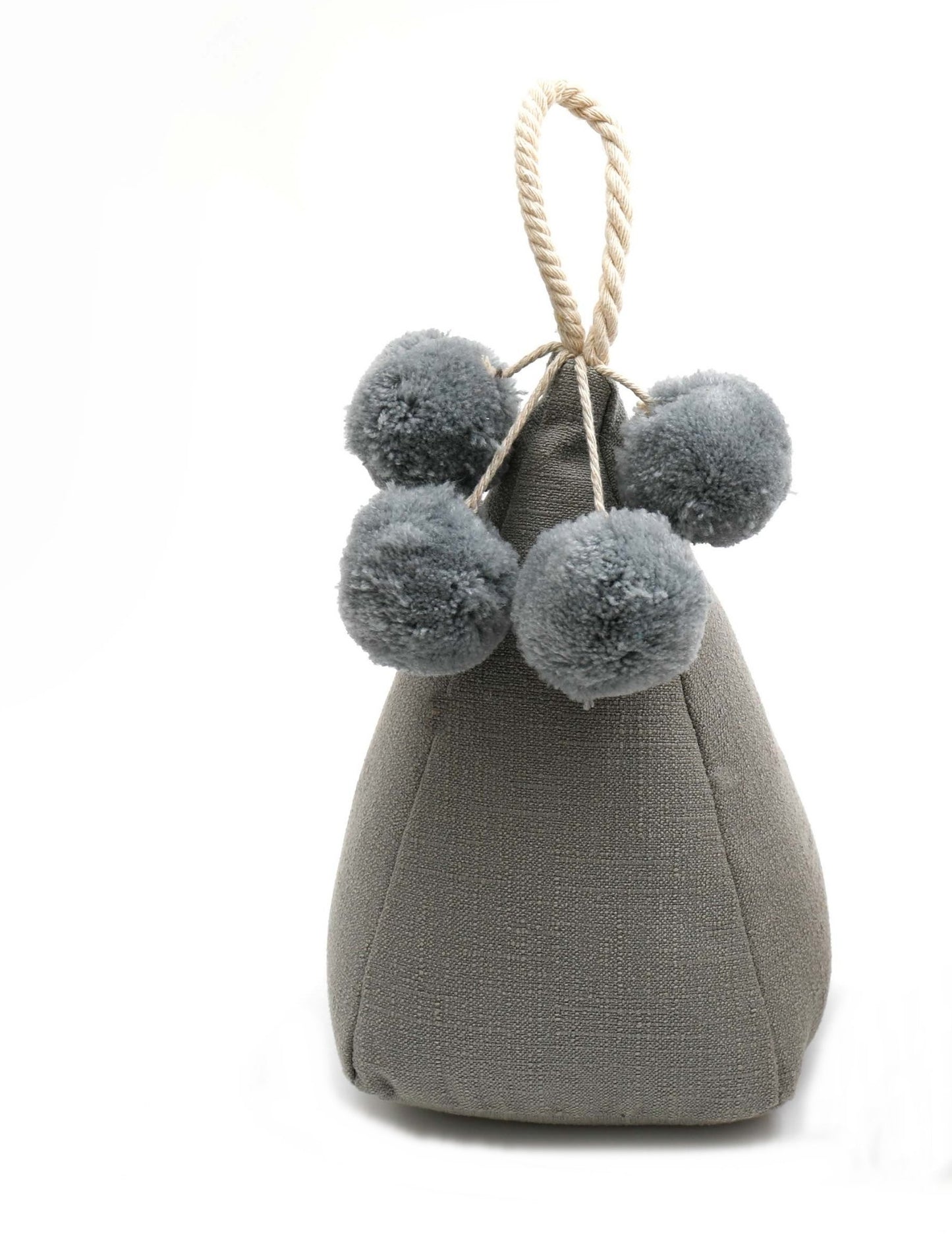 Grey Pompom Doorstop Willow and Wine