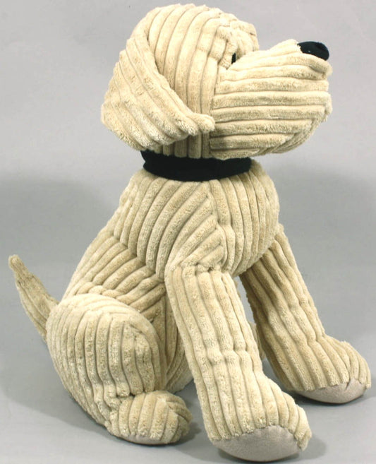 Large Gold Ribbed Dog Doorstop Willow and Wine