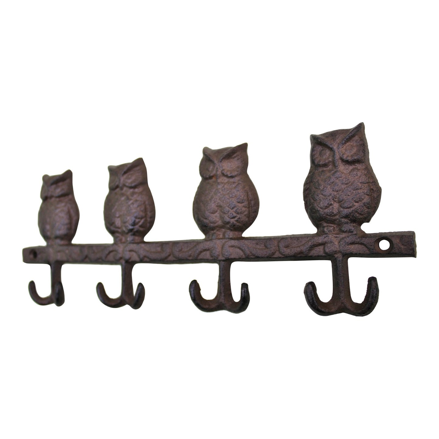 Rustic Cast Iron Wall Hooks, Owls Willow and Wine