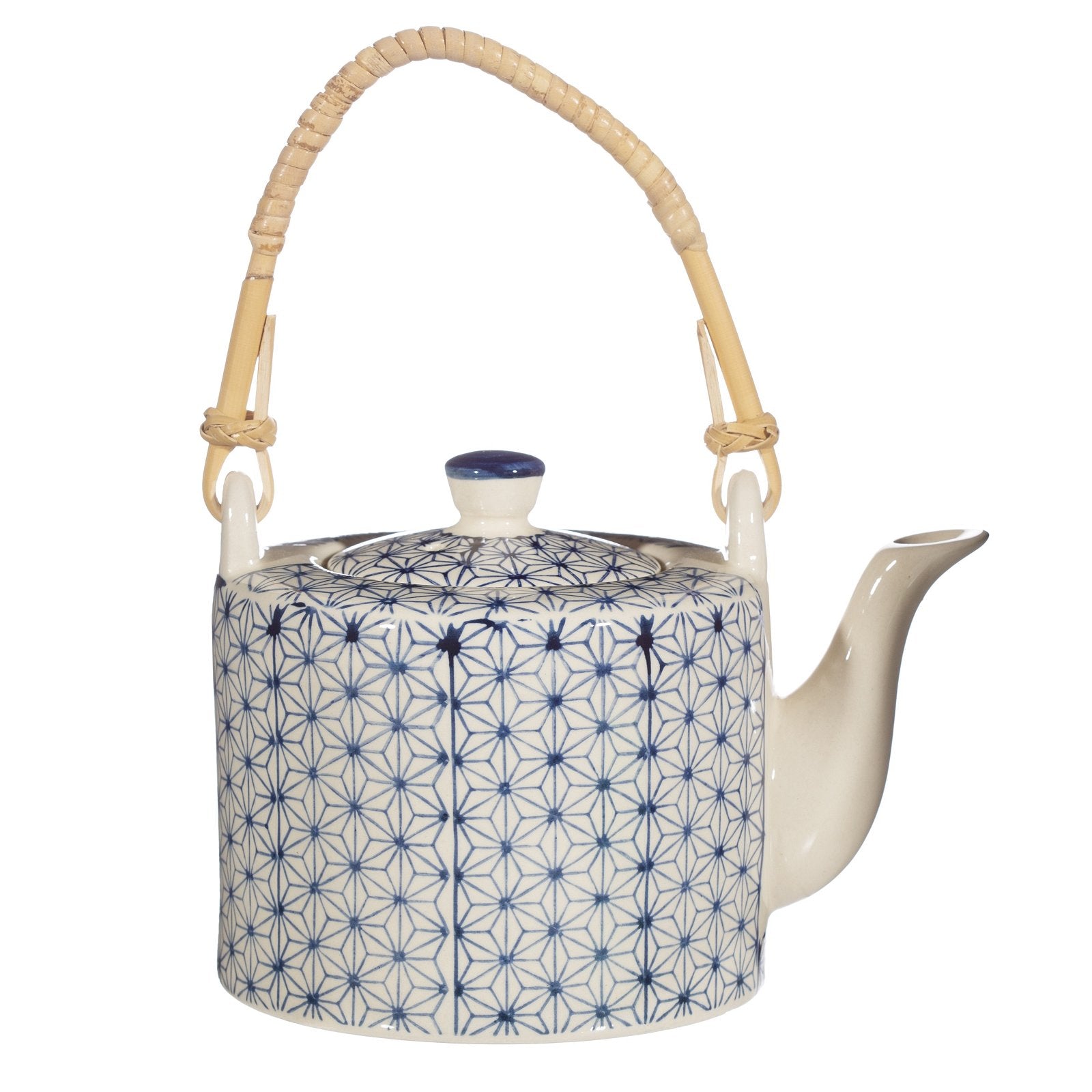 Sashiko Pattern Teapot Willow and Wine