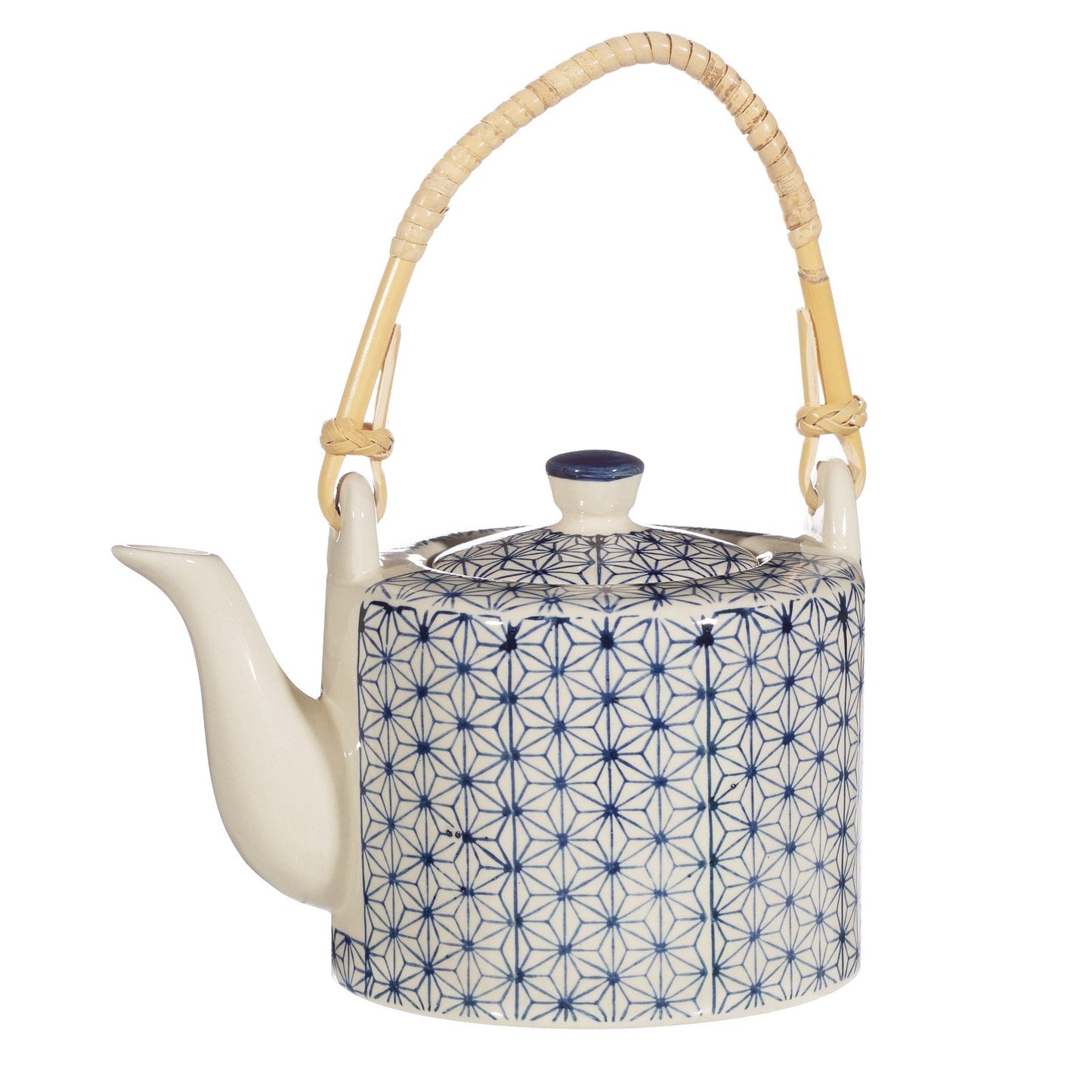 Sashiko Pattern Teapot Willow and Wine