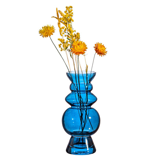Selina Glass Vase Blue Willow and Wine