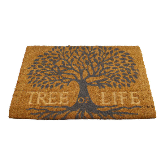 Tree Of Life Design Coir Doormat, 60x40cm Willow and Wine