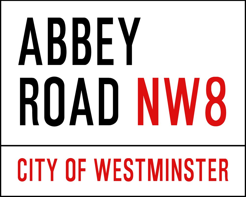 Vintage Metal Sign - Abbey Road, London Street Sign Willow and Wine