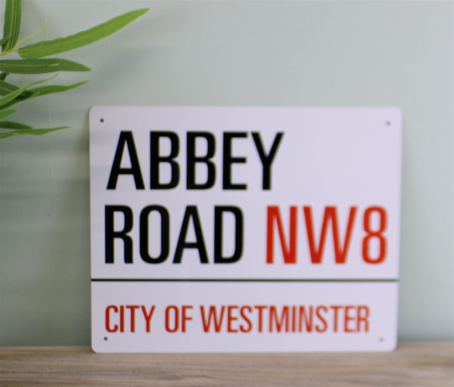 Vintage Metal Sign - Abbey Road, London Street Sign Willow and Wine